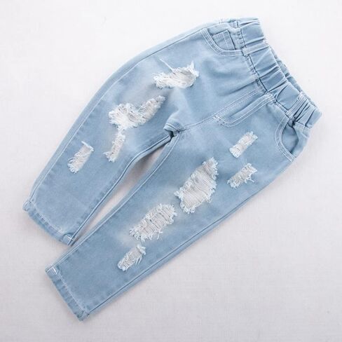 EISHOW Little Boys Jeans Shorts, 1-7 Years Toddler Baby Summer Casual Elastic Waist Ripped Denim Shorts Pockets Pull up Pants in Kuwait