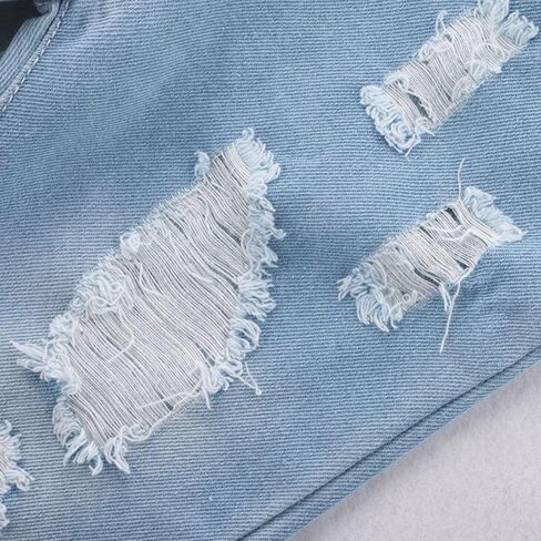EISHOW Little Boys Jeans Shorts, 1-7 Years Toddler Baby Summer Casual Elastic Waist Ripped Denim Shorts Pockets Pull up Pants in Kuwait