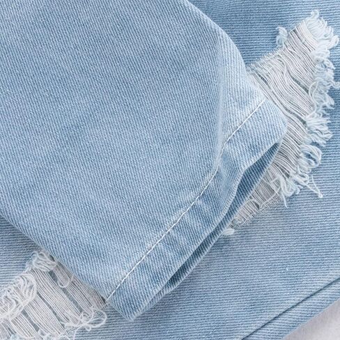 EISHOW Little Boys Jeans Shorts, 1-7 Years Toddler Baby Summer Casual Elastic Waist Ripped Denim Shorts Pockets Pull up Pants in Kuwait