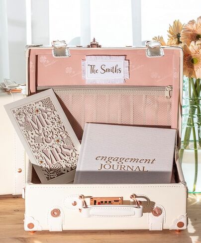 Personalized Wedding Keepsake from Daisy Fields. Elegant gift, wedding keepsake box, wedding trunk, wedding memento box in Saudi Arabia