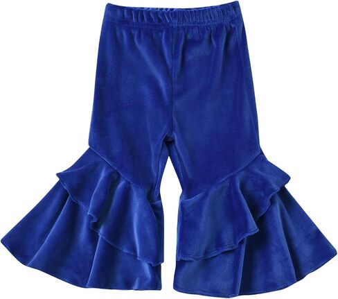 Toddler Baby Girl Fashion Bell Bottom Solid Stretchy Ruffle Leggings Infant Flare Pant Wide Leg Legging Trousers in Saudi Arabia