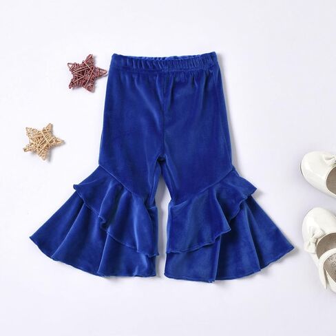 Toddler Baby Girl Fashion Bell Bottom Solid Stretchy Ruffle Leggings Infant Flare Pant Wide Leg Legging Trousers in Saudi Arabia