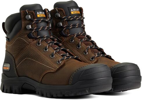 Ariat Womens Treadfast 6" Waterproof Work Boot Dark Brown 6 Wide in Saudi Arabia