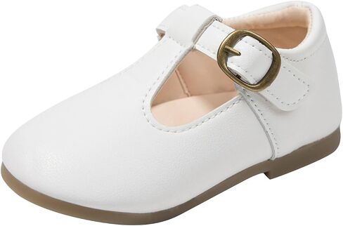 Girls Mary Jane Dress Shoes School 𝗨niform T-Strap Ballet Flat Toddler Little Kid Soft Sole Performance Shoes in Saudi Arabia