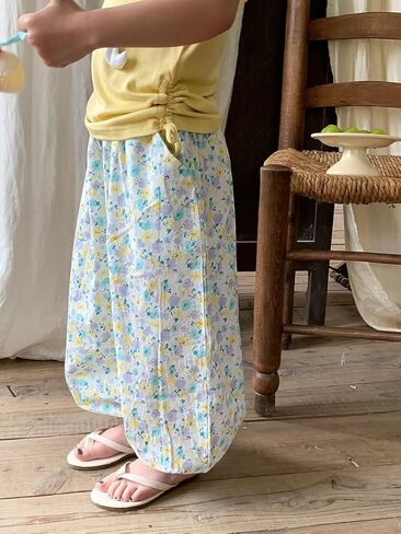 Girls Pants Baggy Cotton Pull Up Kids Harem Pants 2-10Y in Kuwait