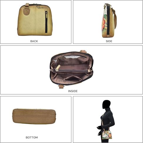 Anna by Anuschka Small Multi Compartment Zip-Around Organizer, Magical Dragonflies Tan in Saudi Arabia