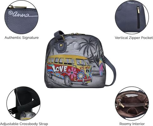 Anna by Anuschka Small Multi Compartment Zip-Around Organizer, Magical Dragonflies Tan in Saudi Arabia