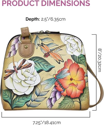 Anna by Anuschka Small Multi Compartment Zip-Around Organizer, Magical Dragonflies Tan in Saudi Arabia
