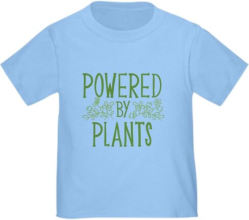 CafePress Powered by Plants Toddler T Shirt Cute Toddler Graphic Tee, 100% Cotton in Saudi Arabia