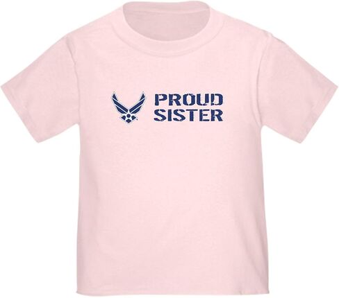 CafePress USAF: Proud Sister T Shirt Cute Toddler Graphic Tee, 100% Cotton in Saudi Arabia
