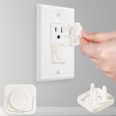 Outlet Covers Baby Proofing, 60 Pack Child Proof Plug Socket Covers Electric Plug Protectors Safety Caps with Hidden Pull Handle, for US 3-Prong, Classic in Kuwait