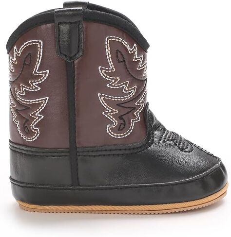 Baby Cowboy Boots Western Boots Toddler Cowboy Bootie Soft Sole Non-Slip Crib Shoes for Infant Boys Girls 0-18 Months in Saudi Arabia
