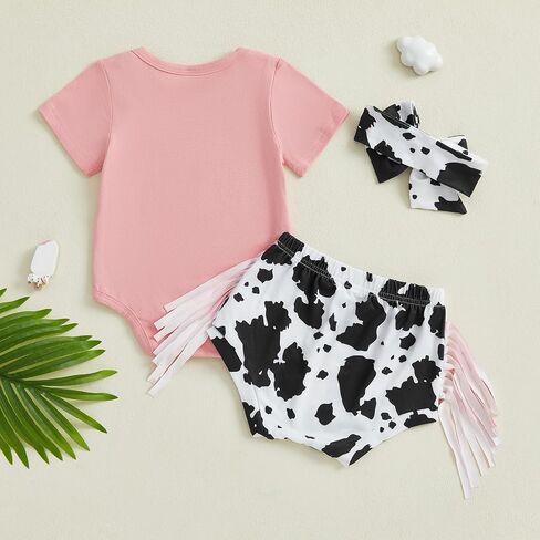 Kayotuas Western Girl Girl Clothes Summer Cowgirl Adtits My First Rodo Romper Cow Print Bloomer Shorts The Devel 3 Beats Set in Saudi Arabia