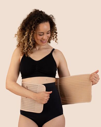 Post-Pregnancy Belly Band, Post-Partum, Recovery & Support, C-Section Recovery, Pelvic Floor Recovery, Bamboo (TAN, Large) in Saudi Arabia