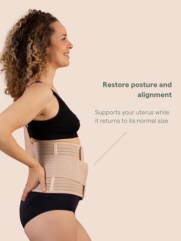 Post-Pregnancy Belly Band, Post-Partum, Recovery & Support, C-Section Recovery, Pelvic Floor Recovery, Bamboo (TAN, Large) in Saudi Arabia