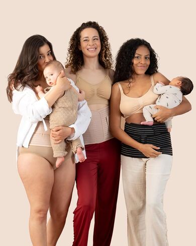 Post-Pregnancy Belly Band, Post-Partum, Recovery & Support, C-Section Recovery, Pelvic Floor Recovery, Bamboo (TAN, Large) in Saudi Arabia