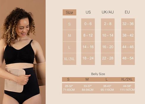 Post-Pregnancy Belly Band, Post-Partum, Recovery & Support, C-Section Recovery, Pelvic Floor Recovery, Bamboo (TAN, Large) in Saudi Arabia