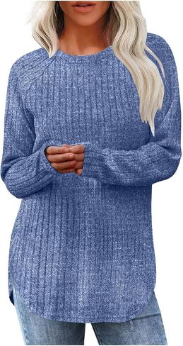 Tunic Pullover Fall Shirts Women Clothes Long Sleeve Shirt Woman Wear Fashion 2025 Trendy Travel Outfit Winter Tops in Kuwait