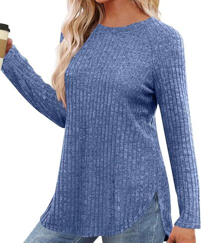 Tunic Pullover Fall Shirts Women Clothes Long Sleeve Shirt Woman Wear Fashion 2025 Trendy Travel Outfit Winter Tops in Kuwait