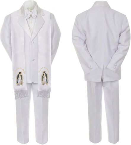 Baby Boy Christening Baptism Church White Suit Mary Maria Guadalupe Stole Sm-7 in Saudi Arabia