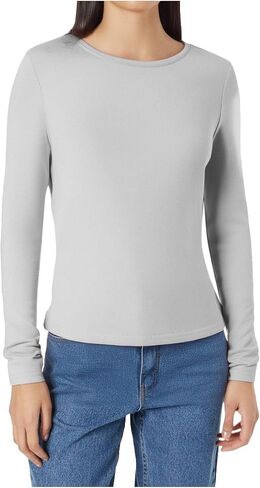 Long Sleeve Shirts for Women Petite Casual Basic Going Out Tops Workout Slim Fit Y2K Tops Crew Neck Tight T Shirts in Saudi Arabia