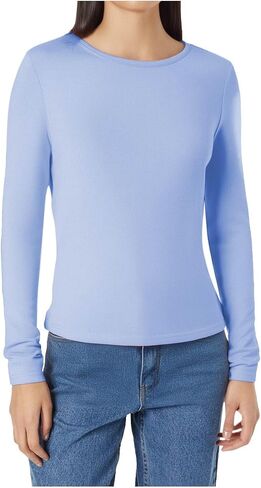 Long Sleeve Shirts for Women Petite Casual Basic Going Out Tops Workout Slim Fit Y2K Tops Crew Neck Tight T Shirts in Saudi Arabia