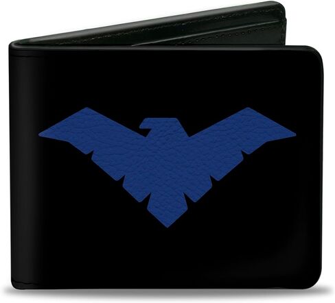 Buckle-Down Unisex-Adult's Pu Bifold Wallet-Nightwing Issue #1 Welcome to Gotham Cover Pose/Logo Black/Gray/Red in Saudi Arabia