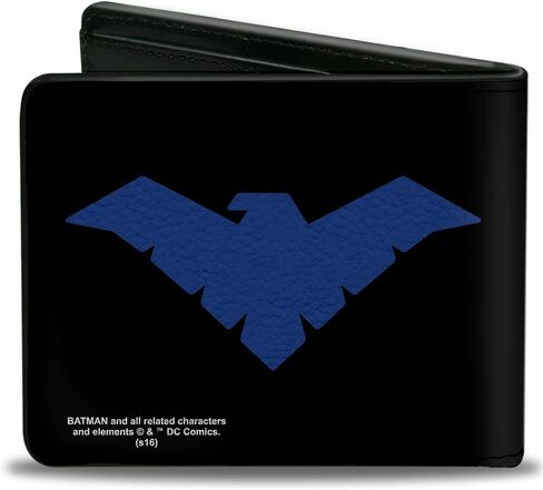 Buckle-Down Unisex-Adult's Pu Bifold Wallet-Nightwing Issue #1 Welcome to Gotham Cover Pose/Logo Black/Gray/Red in Saudi Arabia