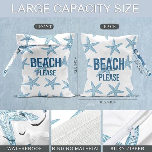 Beach Bag, Travel Beach Bags for Women, Waterproof Sandproof Wet Bag in Saudi Arabia