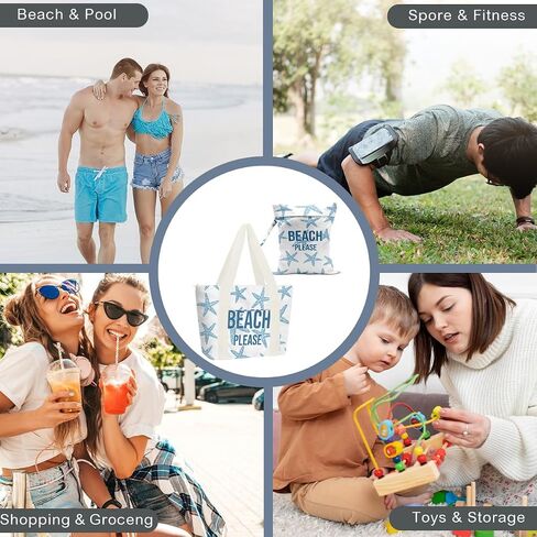 Beach Bag, Travel Beach Bags for Women, Waterproof Sandproof Wet Bag in Saudi Arabia