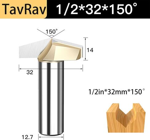 1/2inch Shank V Groove Router bit 120 Degree 63mm Dia Carbide Tipped CNC v bit for Woodworking Engraving Carving in Saudi Arabia