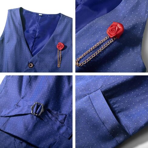 Nwada Boys Suit Set Formal Dress Shirt with Bow Tie, Slim Vest and Pants Toddler Boy Clothes Suits in Saudi Arabia