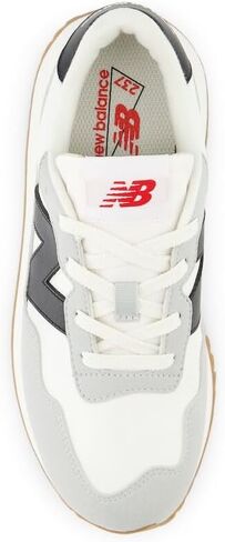 New Balance 313 V1 Lace Up Sneaker, White/Black, 7 Wide US Unisex Big_Kid in Saudi Arabia