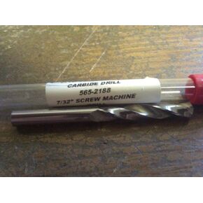 .2188" 7/32" Carbide Screw Machine Length Drill 135 Degree Split Point