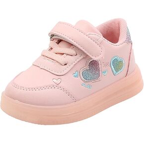 LED Baby Shoes Nasual Kids Shoes Boy Sport Shoes Soft Soled Kids Sport Shoes Girls (Pink ، 18-24 شهرًا)