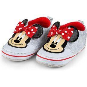 Disney Minnie Mouse Heather Infant Shoes - 3D Bow Easy Velcro in and Out - Size 12-28 Months