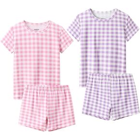 Bafeicao Bamboo Viscose Toddler Pajamas, Baby Boys Girls Summer Snug-Fit Sleepwear Daily