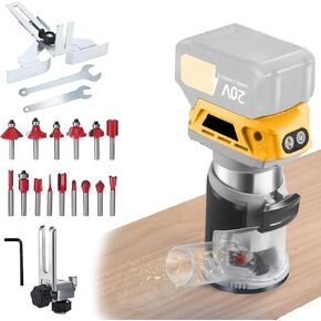 Cordless Compact Router for 18-21V Brushless Compact Palm Router (Bare Tool), 800W 30,000 RPM Fixed Base Wood Router Brushless Edge Cutter with 6 Speeds