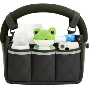 Stroller Caddy Stroller Organizer With Cup Holder, Non Slip Straps Stroller Bag for Phone, Pet Stroller Accessories,Universal Stroller Organizer, stroller caddy,Fits Single & Double Strollers
