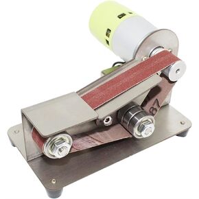 Grinder，15-degree Fixed Angle Sharpener Belt Sander 7 Adjustable Polisher 100W Polishing Machine with 10pcs Sanding Belts