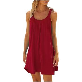 LRMQS Womens Summer Dresses Casual 2025 Vacation Beach Cover ups Sundresses Hawaiian Spring Tank Short Dress Resort Wear