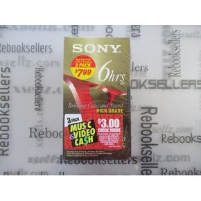 شريط Sony VHS 3 حزم