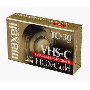MAXELL VHS-C - 30 min - HGX - Gold - Sold As Each