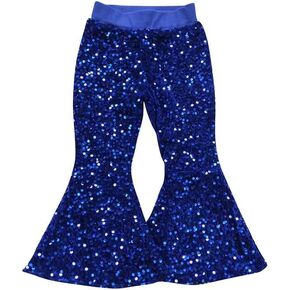 Kis Clothing hot Pink Sequin Lining Baby Girls Bell Bottom Pants