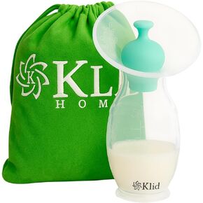 Manual Breast Milk Extractor - Manual Breast Pump - Breast Milk Collector - Breast Milk Extractor Pump - Breastfeeding Pump - Breast Milk Container with Lid and Stopper, BPA and PVC Free