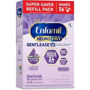 Enfamil Neuropro Gentlease Baby Formula ، Brain Build DHA ، مزيج مناعي Humo6 ، مصمم للحد من الضيق ، البكاء ، الغاز والبصق في 24 ساعة ، مسحوق حليب الأطفال ، حليب الطفل ، 35.2 أوقية