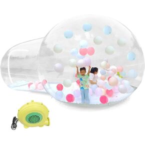 Inflatable Bubble Tent, 16Ft Transparent Greenhouse Dome, 3-5 Person Capacity, PVC Material, Quiet Blower, Perfect for Parties, Camping, Stargazing