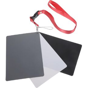 Portable 18% Grey Balance Card for Photography Neck Strap Checker for Accurate White Balance Calibration