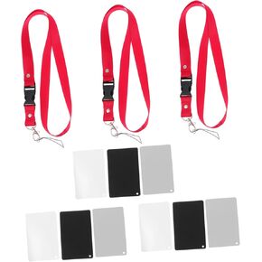 9pieces Neutral Exposure Photography Cards with Lanyard for Cameras Scratch-Resistant Professional Calibration Tool for Accurate and