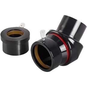 Professional 45 Degree Mirror Erecting Image Prism Diagonal with 2Inch to 1.25 Inch Adapter for Telescope Eyepiece